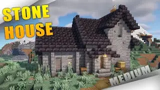 How To Build a STONE HOUSE / BASE Minecraft TUTORIAL