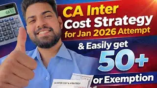CA Inter Cost Revision Jan 2026 from scratch | Exemption| #cainterjan2026 #cainter  #caintercosting