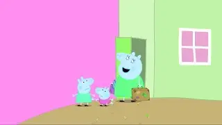 Peppa Pig - pig family waiting on their daddy // Sponsored by: Klasky Csupo 2001 Effects