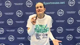 LA CAPITANA DEL GIESSE SEDICO DOPO LA VITTORIA DI COPPA TRE.UNO