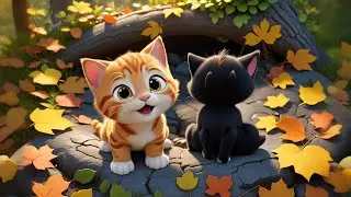 Five Little Kittens Climb the Tree | Cute Kitten Song for Kids | Rhyme for Toddlers & Preschoolers
