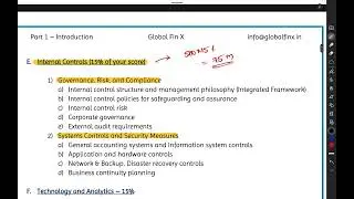 CMA US Part 1 - Section E: Internal Controls - Everything You Need to Know ; Introduction & Overview