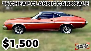 OMG! 15 Classic Cars for Sale CHEAP You WON'T Believe!!