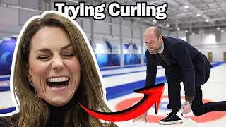 The Prince and Princess of Wales try CURLING on first stop in Scotland 