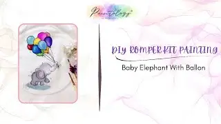DIY Romper kit | Elephant with Balloon | paintologybyvinisha |