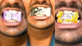The Choco Blitz Black & White Lotte Jellies So Beautiful Chocolate ASMR Video 