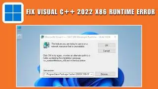 How to Fix Visual C++ 2022 x86 Runtime Error 2026 (Easy Solution with Microsoft Troubleshooter)