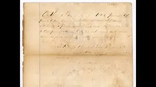 1864 Civil War Signed Document 1st Sgt. Archibald R. Montgomery 11th PA Cavalry Harlans regiment