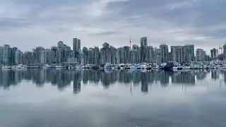 CHILL | MEDITATION: City skyline over the water - VANCOUVER (3 hours music loop)