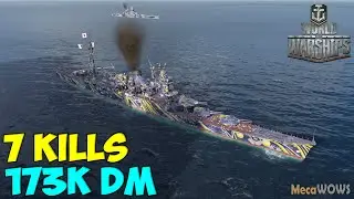 World of WarShips | Ibuki  | 7 KILLS | 173K Damage - Replay Gameplay 4K 60 fps
