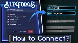 Your First AleForge Server Connection