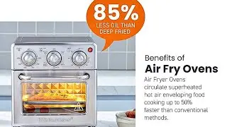 Elite Gourmet EAF0852SS 8.5Qt. Capacity Air Fryer Oven: Cook Smarter, Healthier, Faster