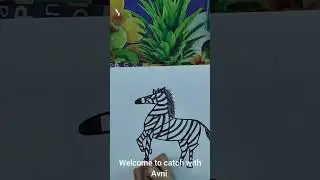 #drawing Zebra#how to draw zebra with the help of Z in easy way...