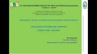 Object Recognition||Intelligent System & Robotics||SNS Institutions