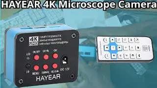 Hayear HY-5299 4K Microscope Camera Unboxing & Setup | Sony CMOS Sensor + 180mm Lens
