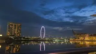 Daybreak | Pre-Dawn Stand-to facing Construction Site For Singapore NS Square From Merlion Park