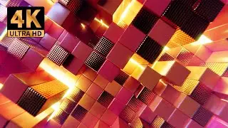 ✨ Abstract Background Video ✨ Geometric Pulsing Cubes ✨ 4K VJ Loop ✨ Techno Vibes✨ Screensaver
