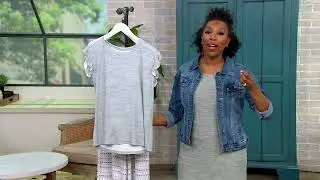 MUK LUKS Lush Luxe Ruffle Sleeve Sleep Set on QVC