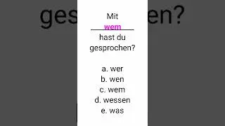A1, A2, B1 - Learn German, #grammar, German grammar, #pronouns #learnGerman #questions #towhom