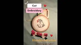 Embroidery #handmade #embroidery #catvideos #art #diy #craft #handmadeatlast #YOUnique #hoopart
