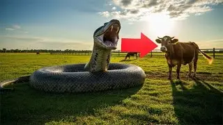 The Giant Anaconda Attack #rescue #animals