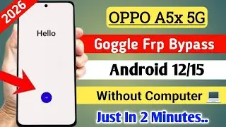 #Oppo A5X 5G FRP bypass android 14/15 share not working || Oppo A5X google account bypass New trick🔒