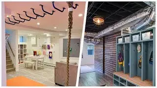 75 Mid-sized Basement With White Walls Design Ideas You'll Love 🔴