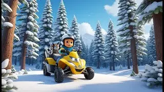 vVoroom Voroom! The Snowmobile Slide | Winter Adventure Song  | Snowmobile Rhyme for Toddlers
