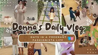 Donna’s Vlog| Workaholic Fashionista|🤰Gender reveal | #pregnancy #sims 