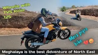 Meghalaya adventure moto vlog 😲 || fast time wheelie Kiya 💔 || shenak road trip 🚫