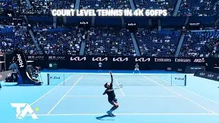 AO26: Alcaraz Vs Auger Aliassime: Court Level Serves 4K 60FPS
