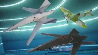 Ace Combat 7: ADFX-10 / ADF-11, paper model, 1/100 scale