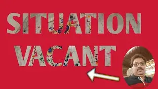 HOW TO WRITE A SITUATION VACANT (CLASS XII & XI)