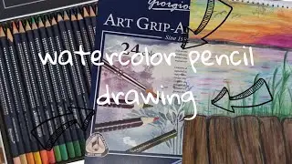 watercolor pencil drawing ✏️ | arki zone