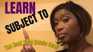 SUBJECT TO THE EXISTING LOAN. No need to get a new loan.