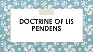 Doctrine of lis Pendens . Punjabi University syllabus Ba llb 3rd year syllabus #punjabiuniversty 