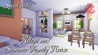 Adopt me Low Budget Summer Family Home | Speed build