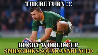 SPRINGBOKS TEAM ANNOUNCEMENT VS TONGA | RUGBY WORLD CUP