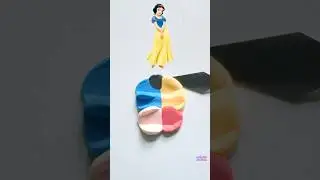Snow White princess colour mixing #shorts#youtubeshorts#viral#satisfying#claymixing#snowwhite#disney