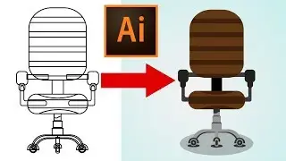 How To Make Chair in Adobe Illustrator With Basic Tools | Adobe Illustrator Tutorials