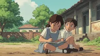 Father and Child: A Peaceful Day of Farming and School in Rural India | Ghibli-Style Music & ASMR