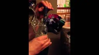 Water test of recycler rig with worked diffused downstem and fully worked dome Moonboot LayZ collab