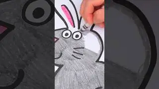 Coloring a Bunny 🐰 #coloring #drawing #art #crayons