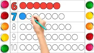 6 to 10 Numbers with Colorful Highlight | Ginti Sikhe Rangin Tarike Se | Kids Learning Hindi