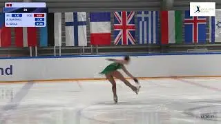 Programa libre de Alexandra Martínez en el Sonja Henie Trophy 2025