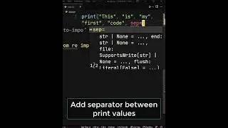 Did you know about python print separator and end | #shorts