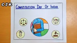 Constitution day of India Drawing easy | Constitution day of India poster | Draw Indian constitution