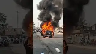 short circuit fire in car at ambapali #shorts #shortvideo #viralshort #viral