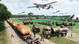 🔴 Yesterday, large Russian fuel base was destroyed by Bayraktar TB2 drone. Arma3 Game