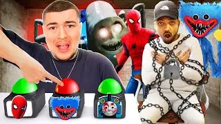 NE CHOISIS PAS LE MAUVAIS BOUTON MYSTÈRE DANS LA VRAIE VIE ! Huggy Wuggy Thomas le Train Spiderman !